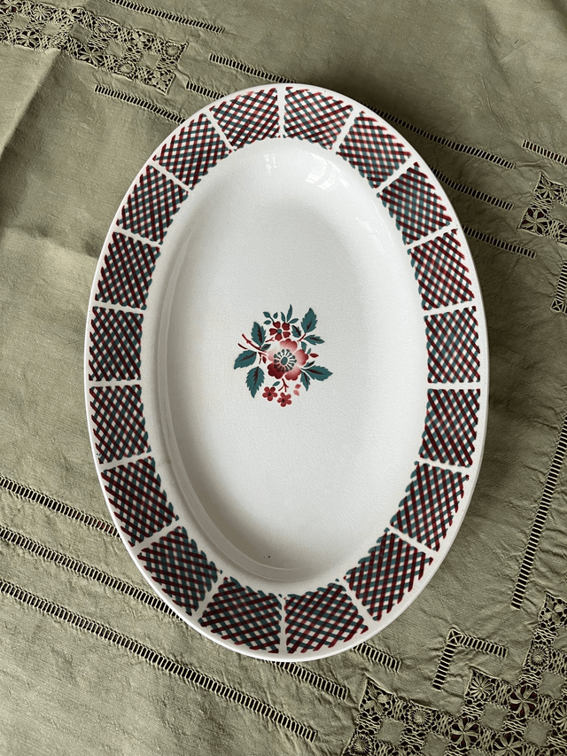 Service l' Amandinoise - lot de 5 plats de service années 50