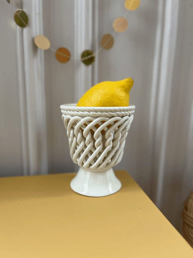 Cache pot en céramique tressée Jean Guérin